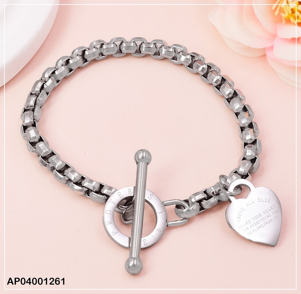 PULSERA PLATD. CORAZON CAD. TIFFANY 080442