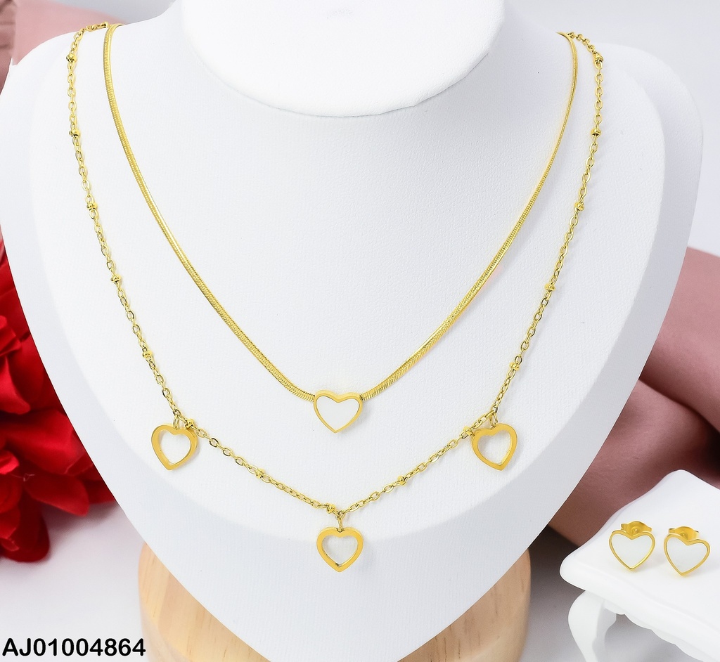 JUEGO CAD. DOBLE CORAZON C. NACAR 080794-W74