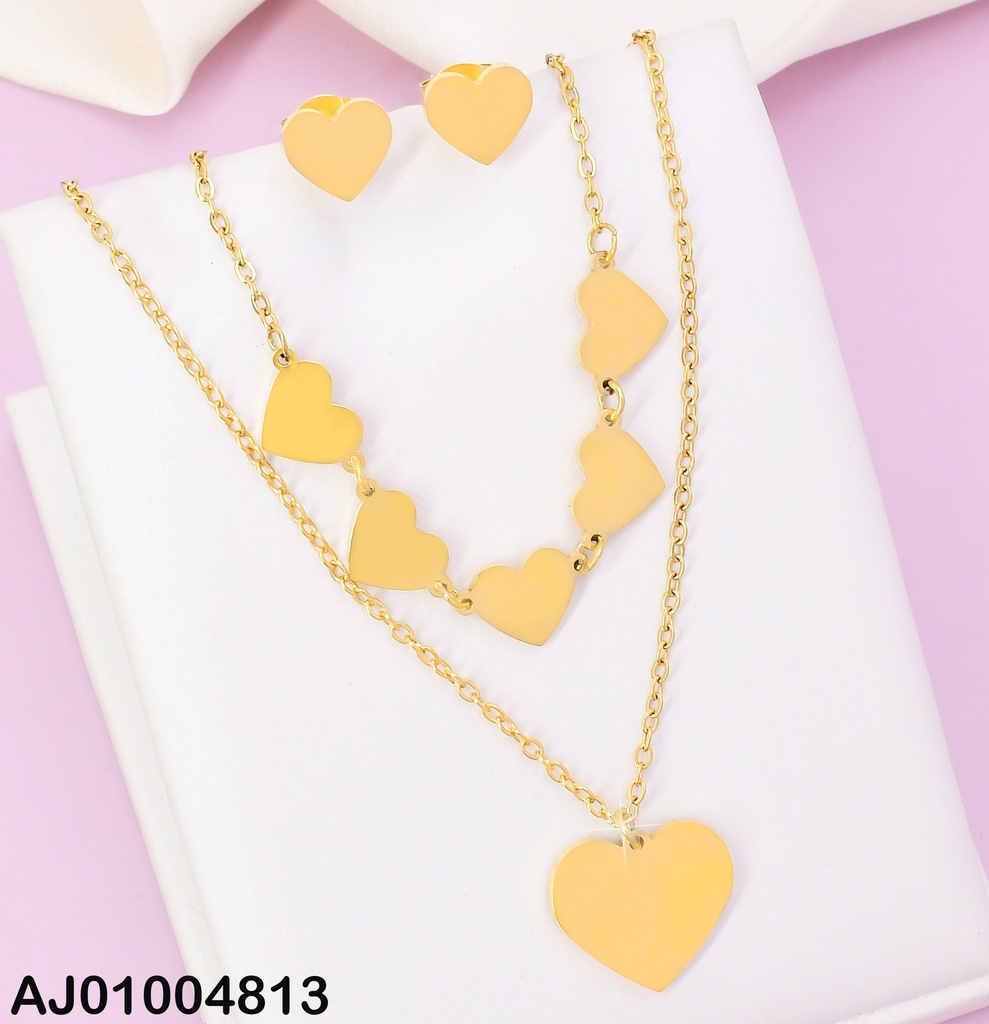 JUEGO CAD. DOBLE CORAZONES VD081345-171 (NPE2025)