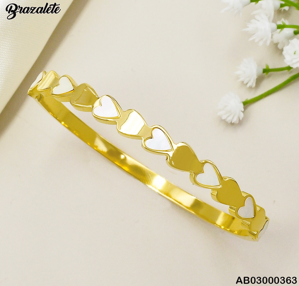 BRAZALETE CORAZONES BLANCOS 080479-188