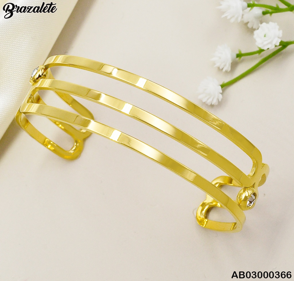 BRAZALETE 3 LINEAS ZIRC. 080485-188