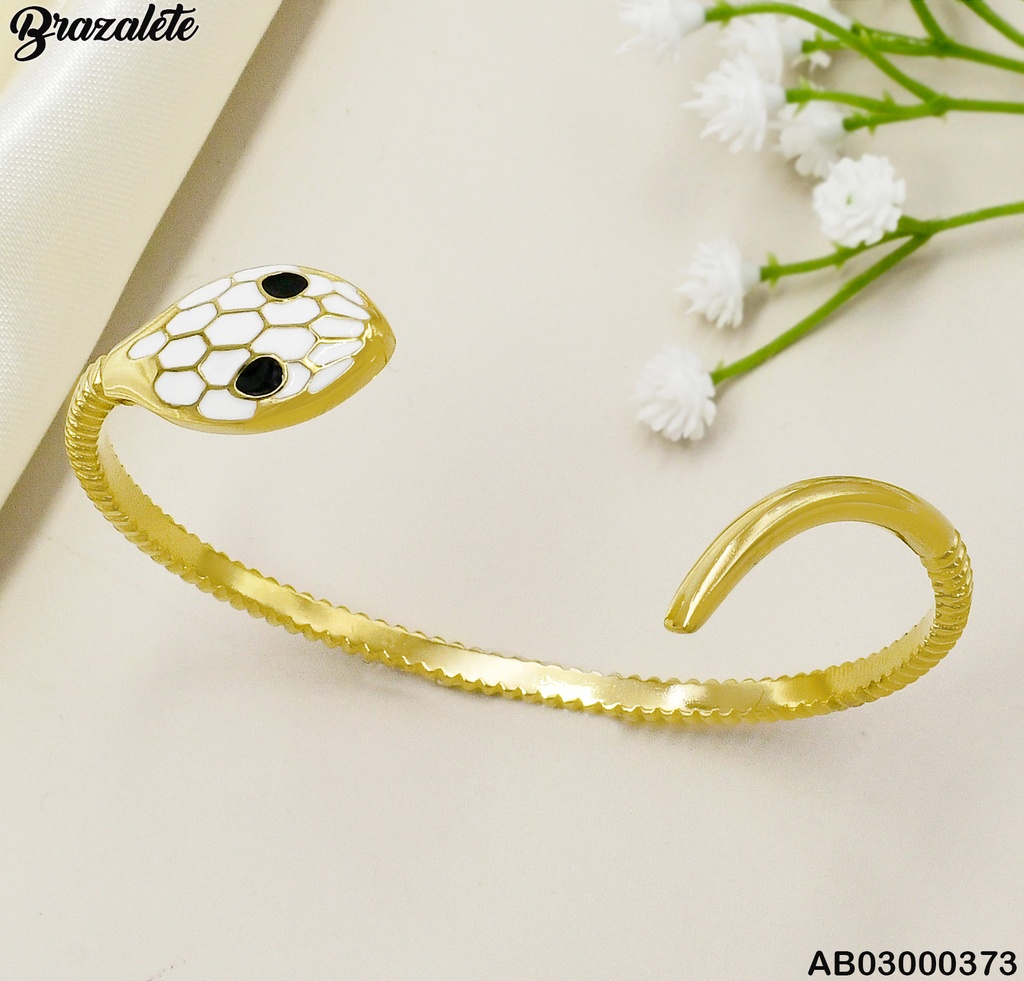 BRAZALETE SERPIENTE CABEZA BLANCA 080693-W25