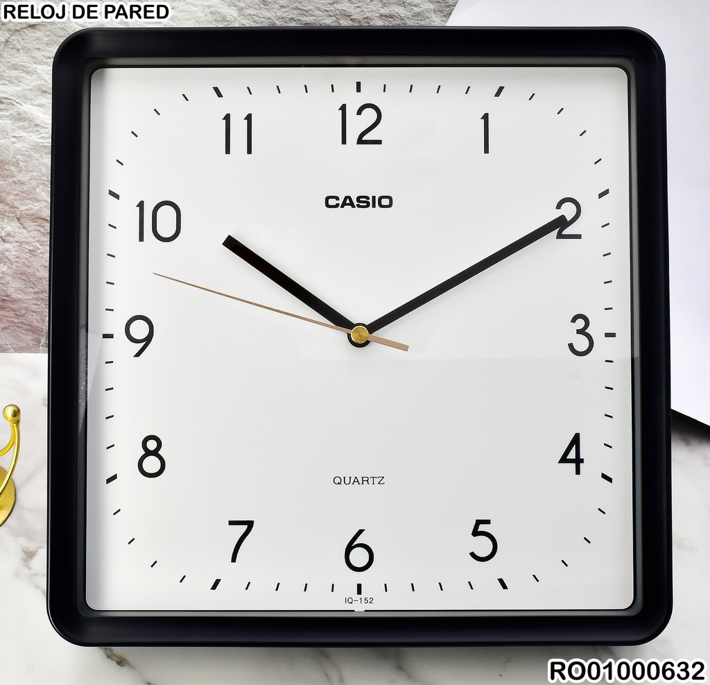 RELOJ DE PARED CUADRADO SEC/FLUIDO CASIO IQ-152-1D