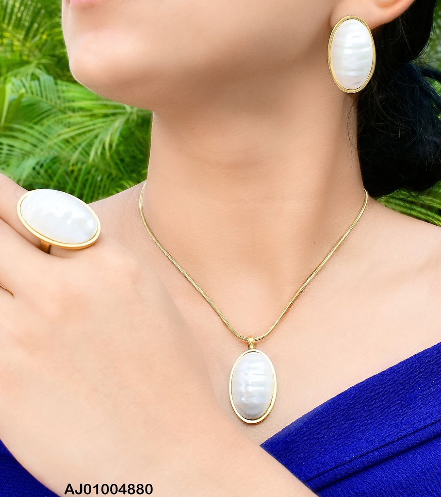 JUEGO OVALO BLANCO RELIEVES C/ANILLO 081128-152