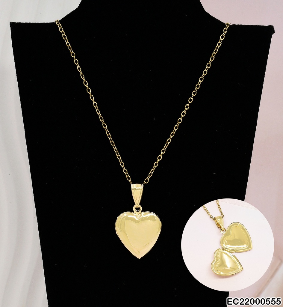CADENA DIJE CORAZON RELICARIO CE040-9