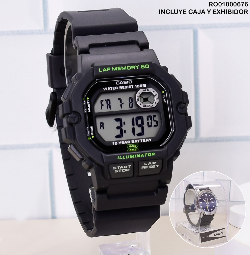 RELOJ DIGITAL CRONO ALARM ILLUM CASIO WS-1400H-1A #3511