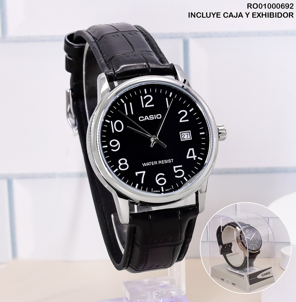 RELOJ ANALOGO HOMBRE CASIO MTP-V002L-1B #2784