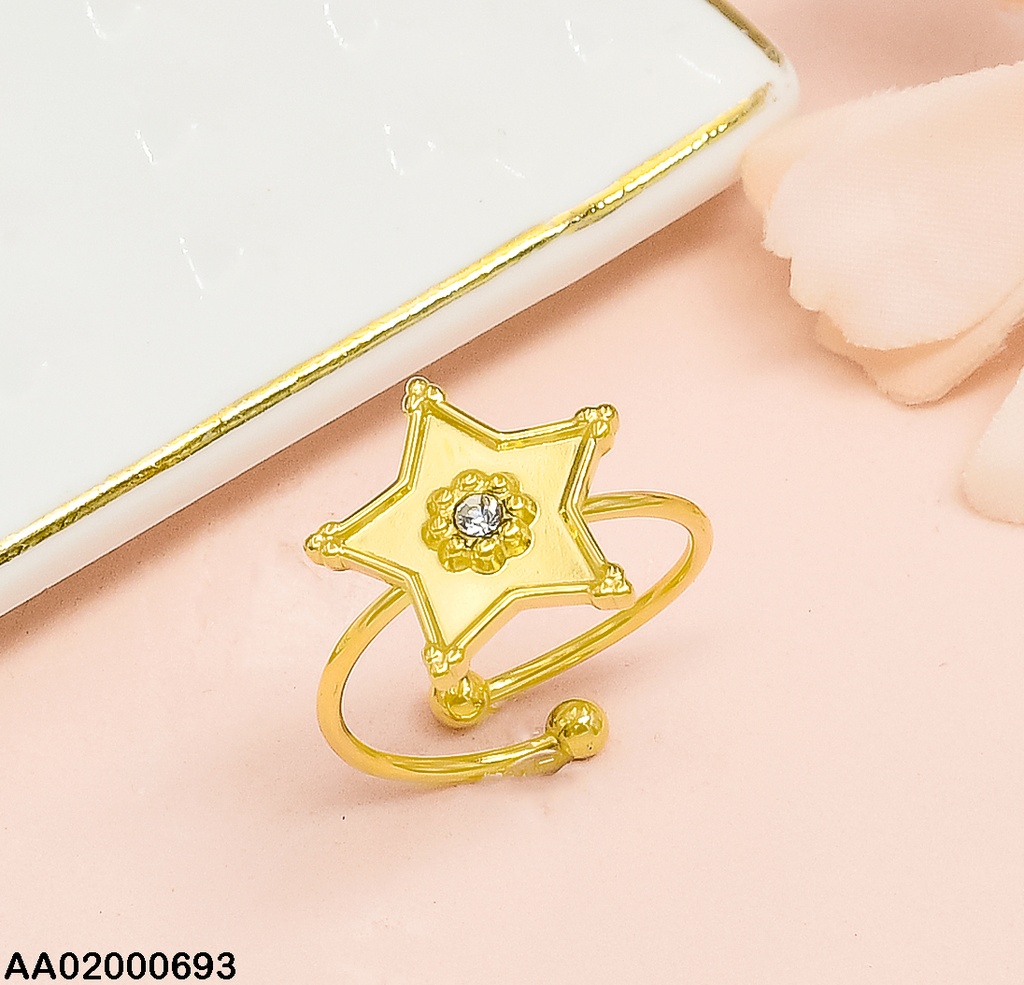 ANILLO ESTRELLA C/ZIRC.CENTRO RA084-131 AJUSTABLE