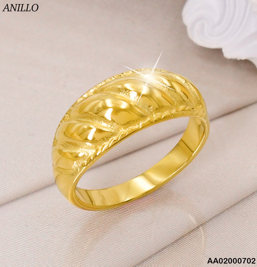 ANILLO LINEAS DIAGONALES BORDES PUNTEADO 6R2000959