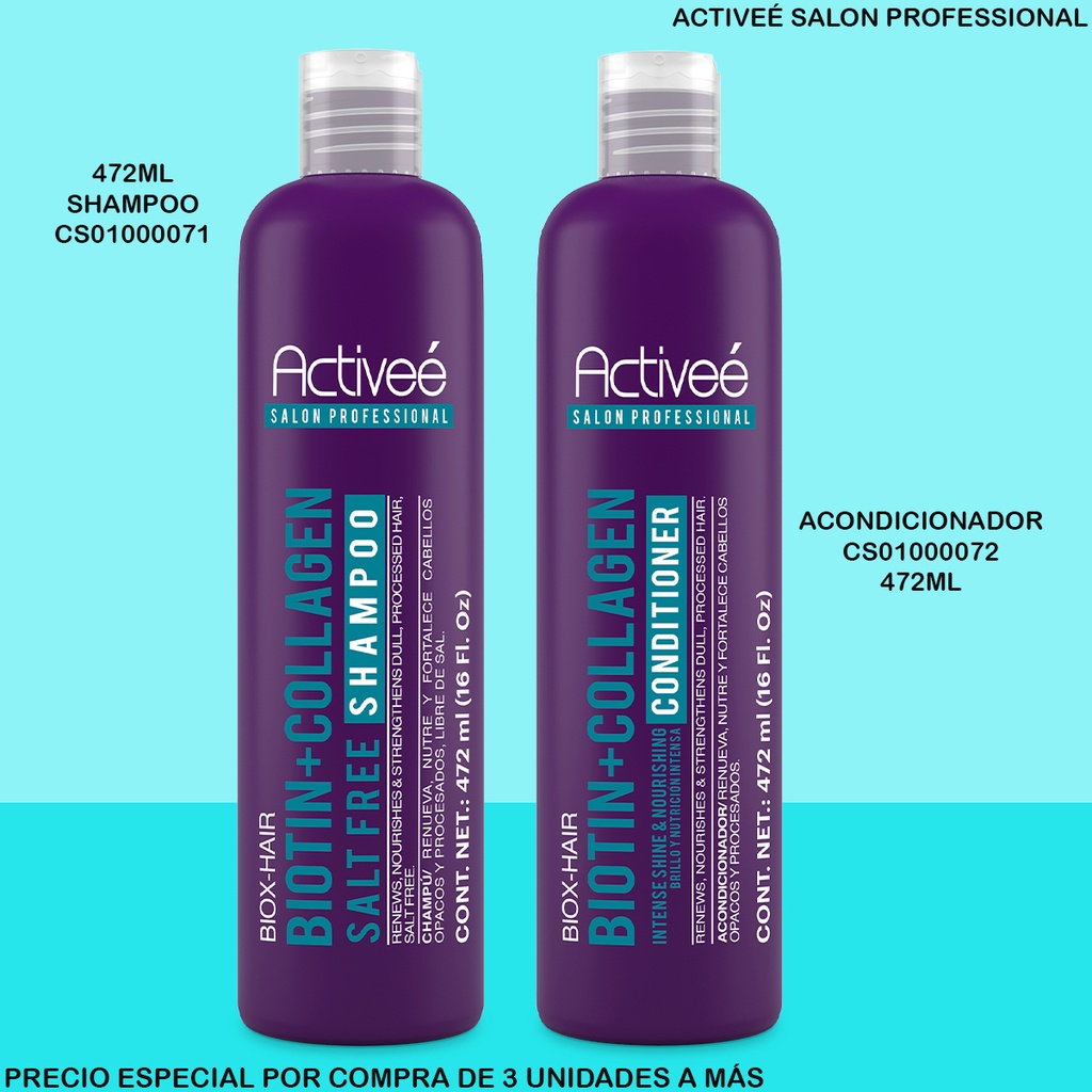ACONDICIONADOR ACTIVEE BIOTIN+COLLAGEN 16OZ CO0325-001