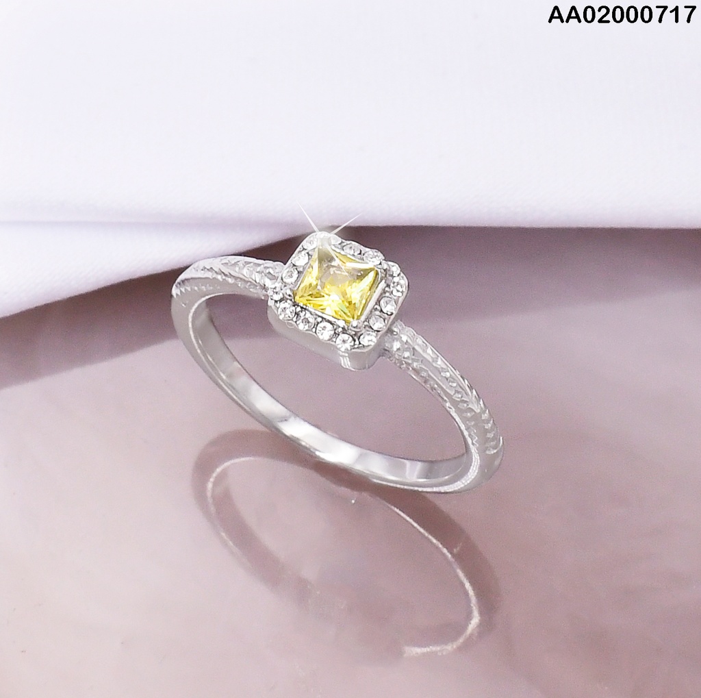 ANILLO PLATD. ZIRC. AMARILLA CUADRO ZIRC. 0803541-113