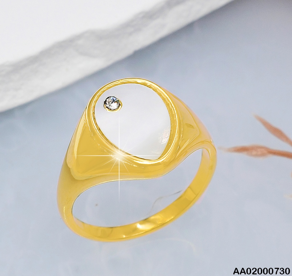 ANILLO GOTA ZIRC. CONCHA NACAR GER231202-113