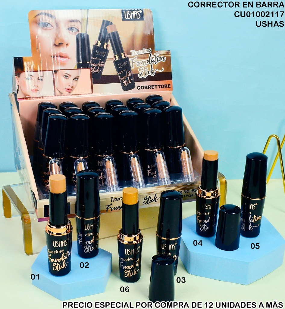 CORRECTOR  BARRA TRACELESS FOUNDATION STICK FS438-A