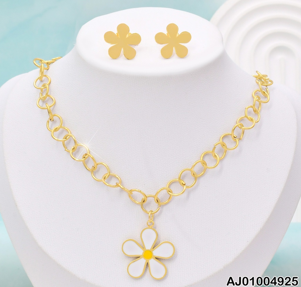 JUEGO CAD. GRUESA FLOR BLANCA VD080381-054