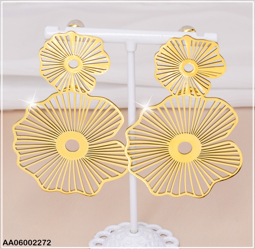 ARETES FLOR CROQUI LINEAS COLGANTE EA255-131