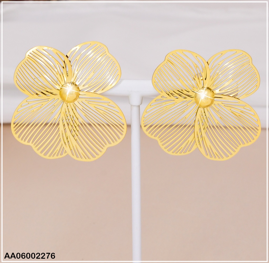 ARETES FLOR DE LINEAS DOR.PELOTITA CENTRO EA275-131