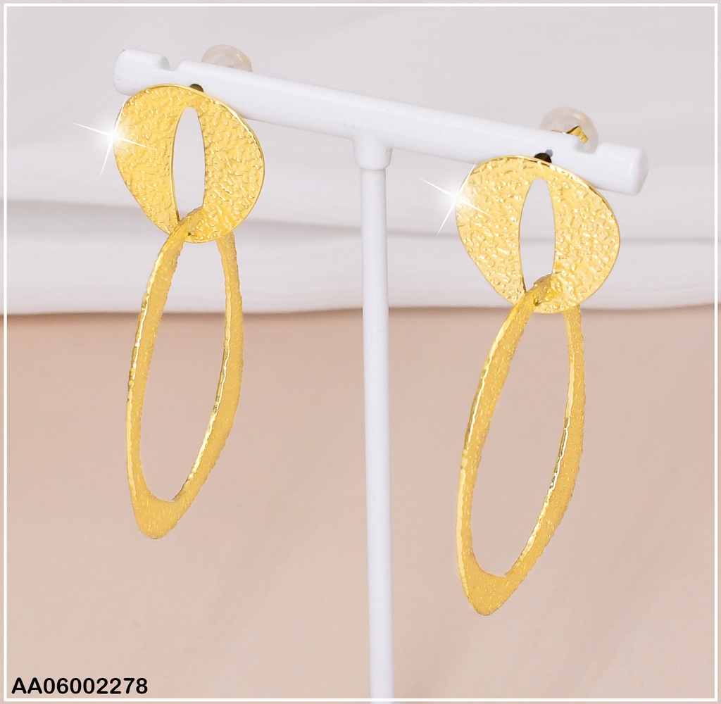 ARETES "O"COLGANTE CIRC.IRREGULAR EA283-131