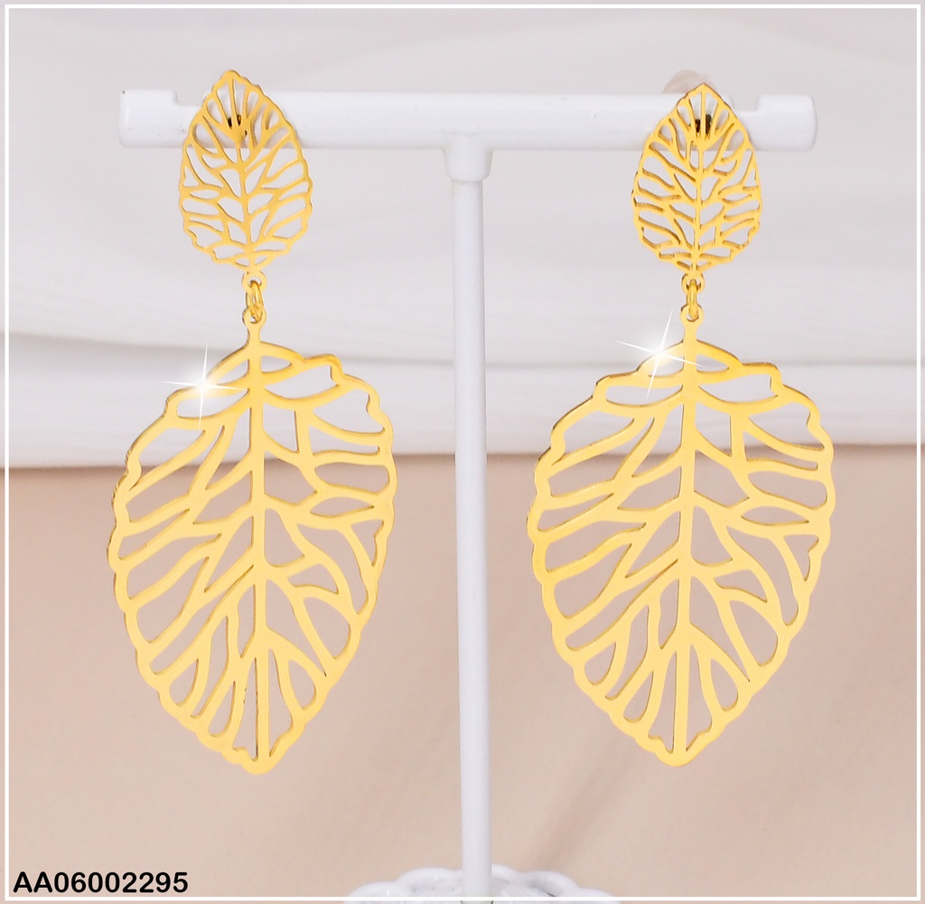 ARETES HOJA CROQUI COLGANTE EA371-45