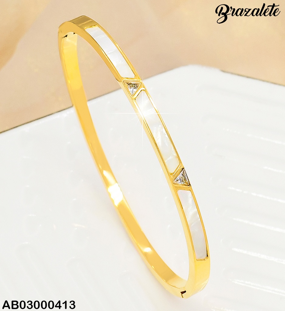 BRAZALETE CONCHA NACAR ZIRC. V 080492-207