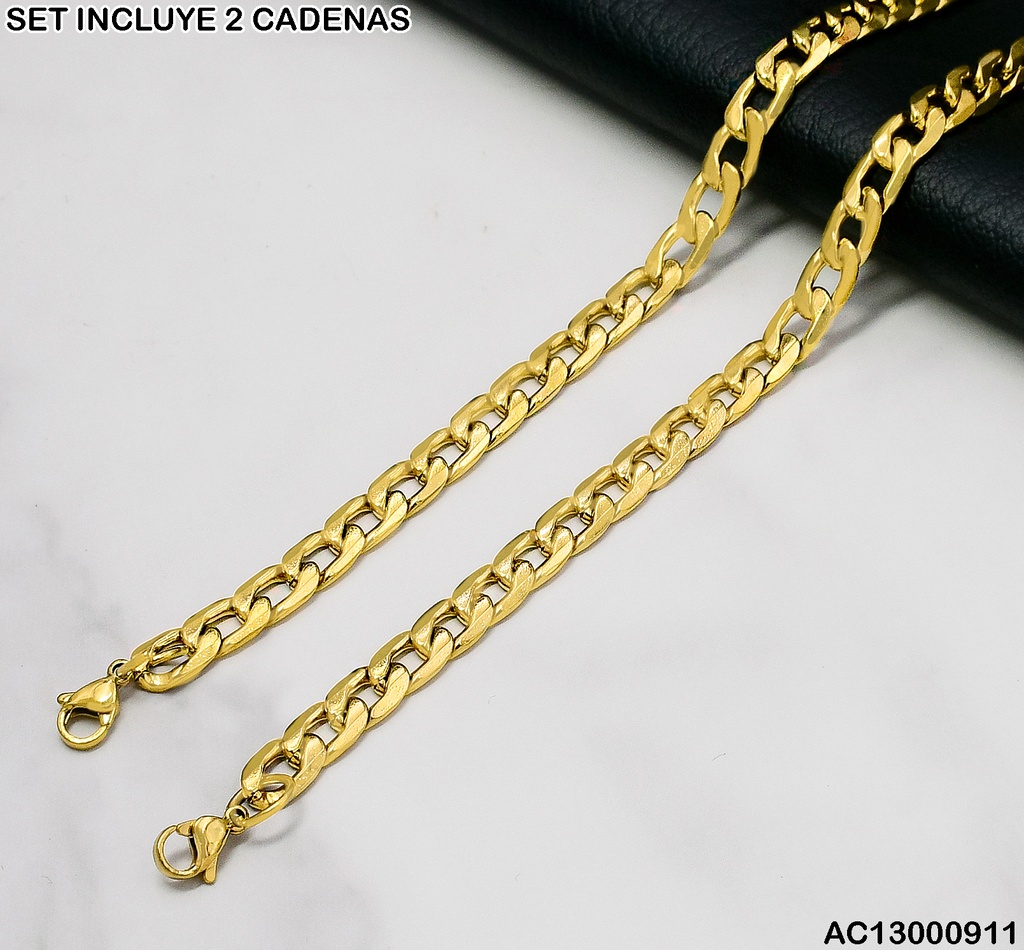 PAQ. 2 CADENA PARA CABALLERO 3 EN 1 557-S1818-100 1.8NK