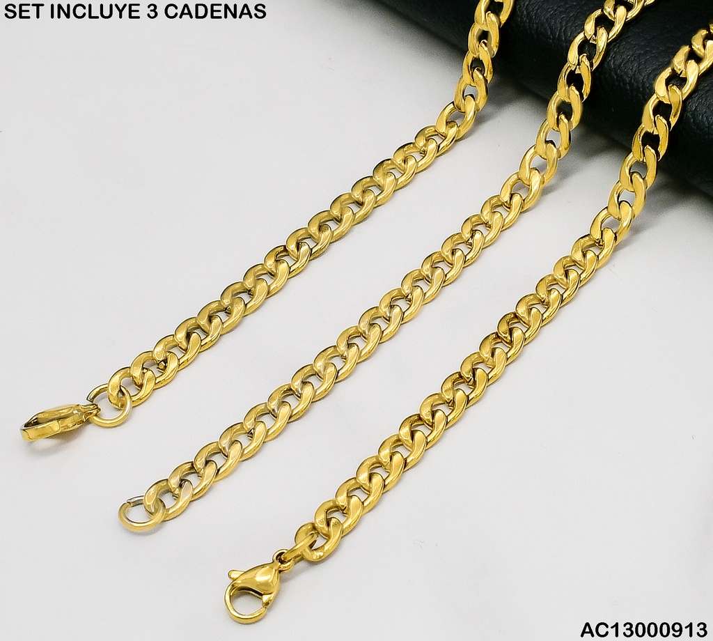 PAQ. 3 CADENA PARA CABALLERO MARTILLADA 757R805-86 1.4NK