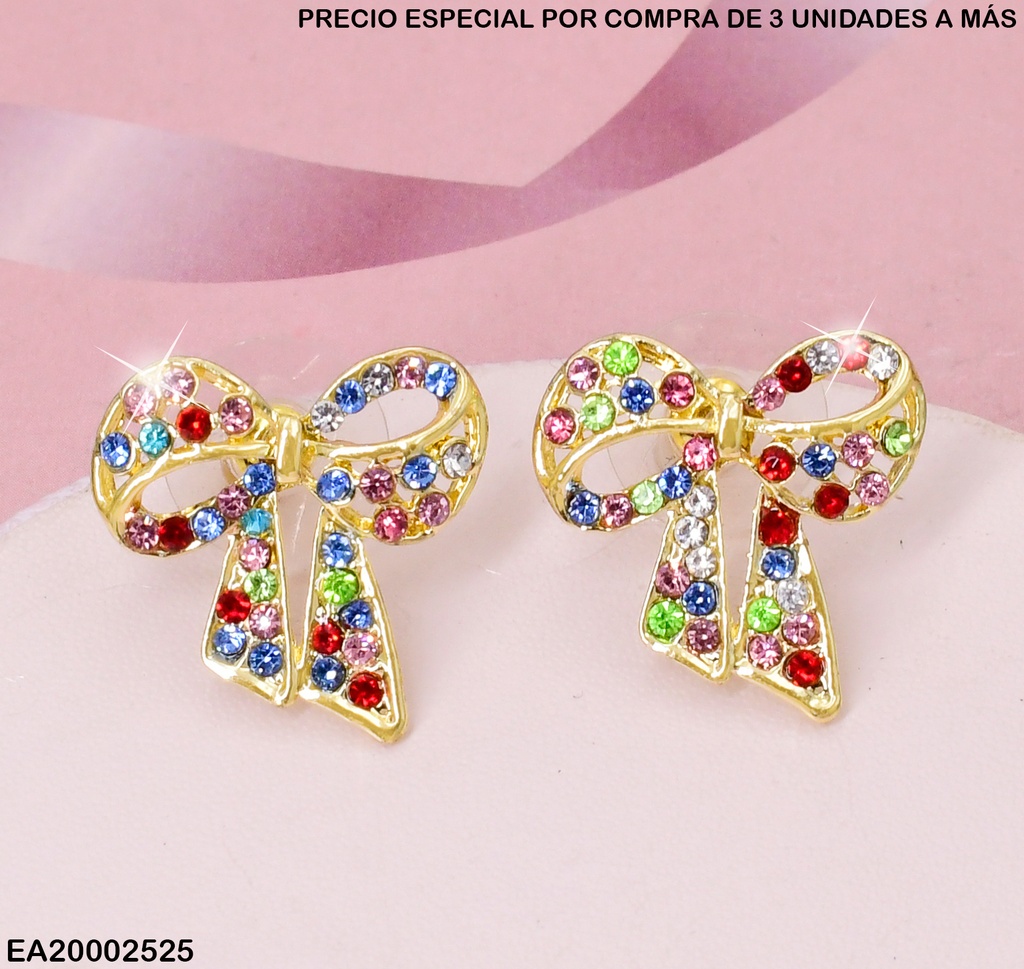 ARETES LAZOS ANCHOS C/ZIRCONIAS T9829-212