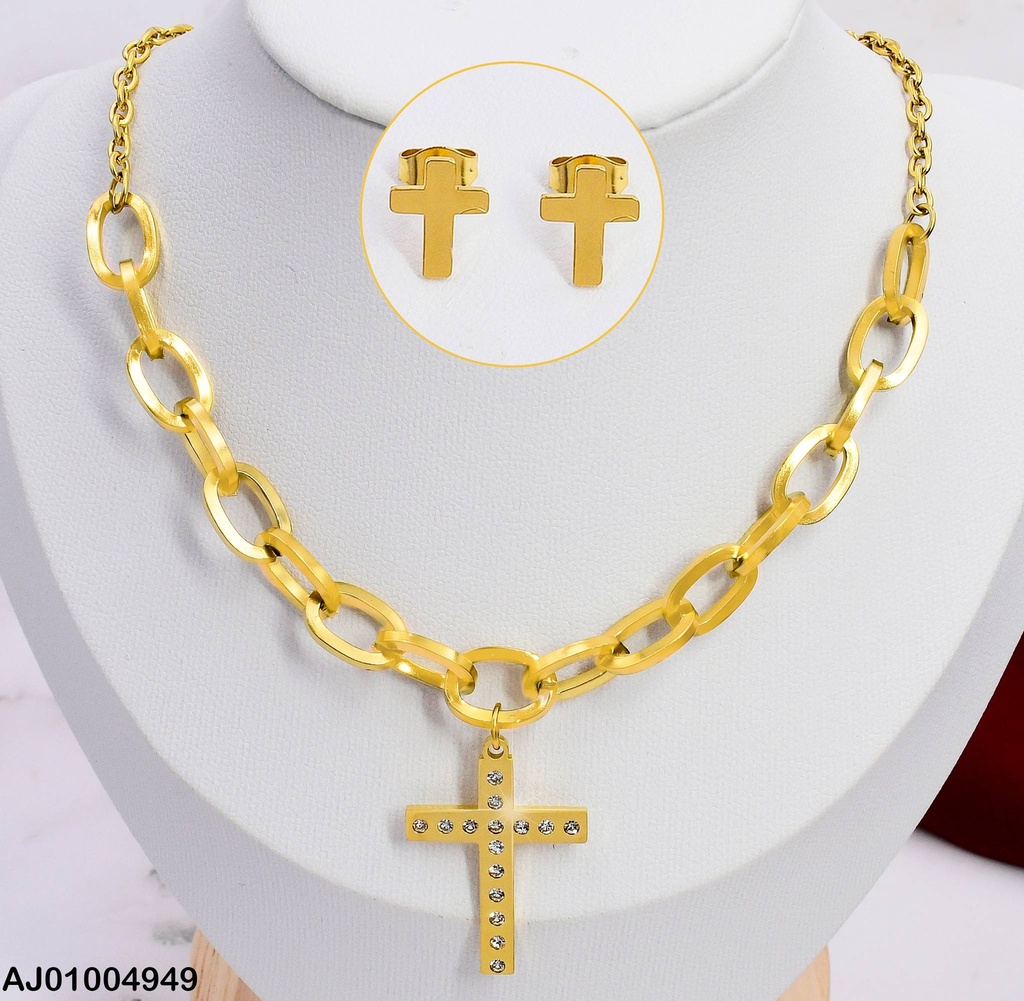JUEGO CRUCES,DIJE C/ZIRC. AJ080373-054 (NPE2025)