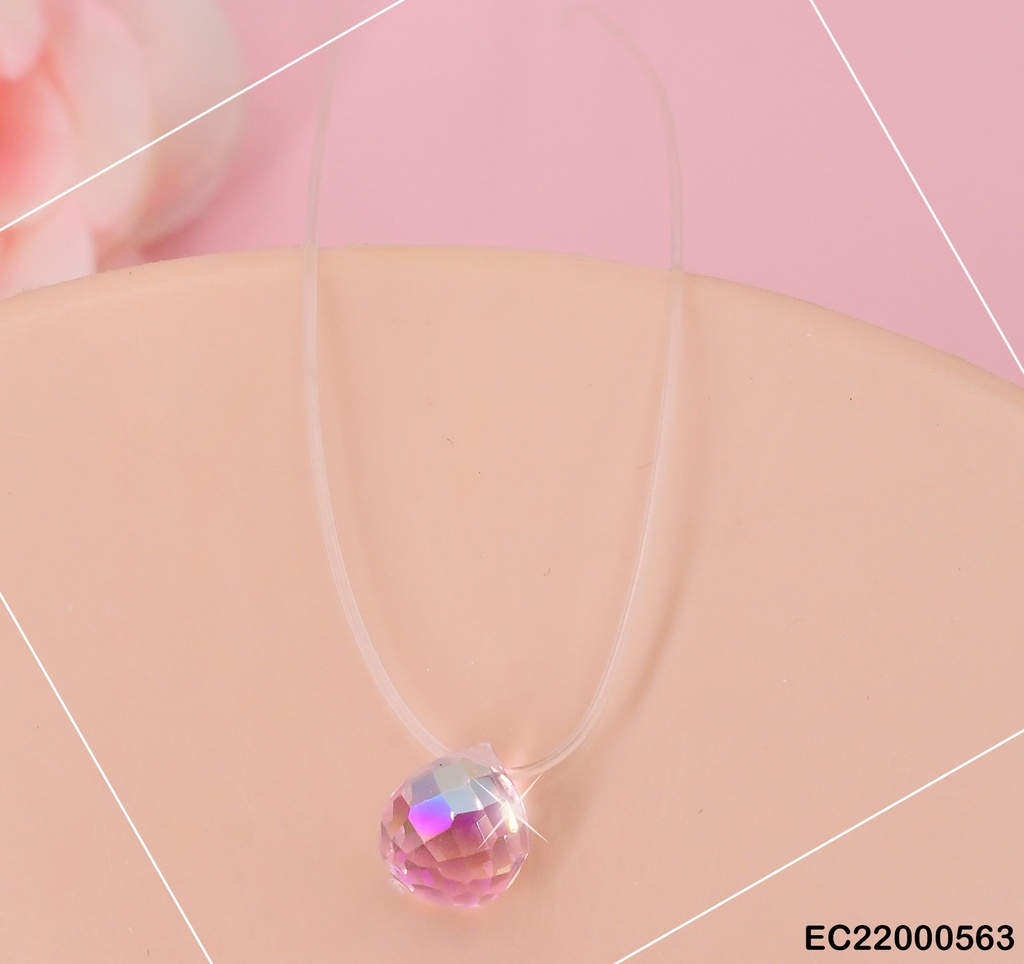 CADENA NYLON PELOTITA CRISTAL GRAB.ROMBOS A5411