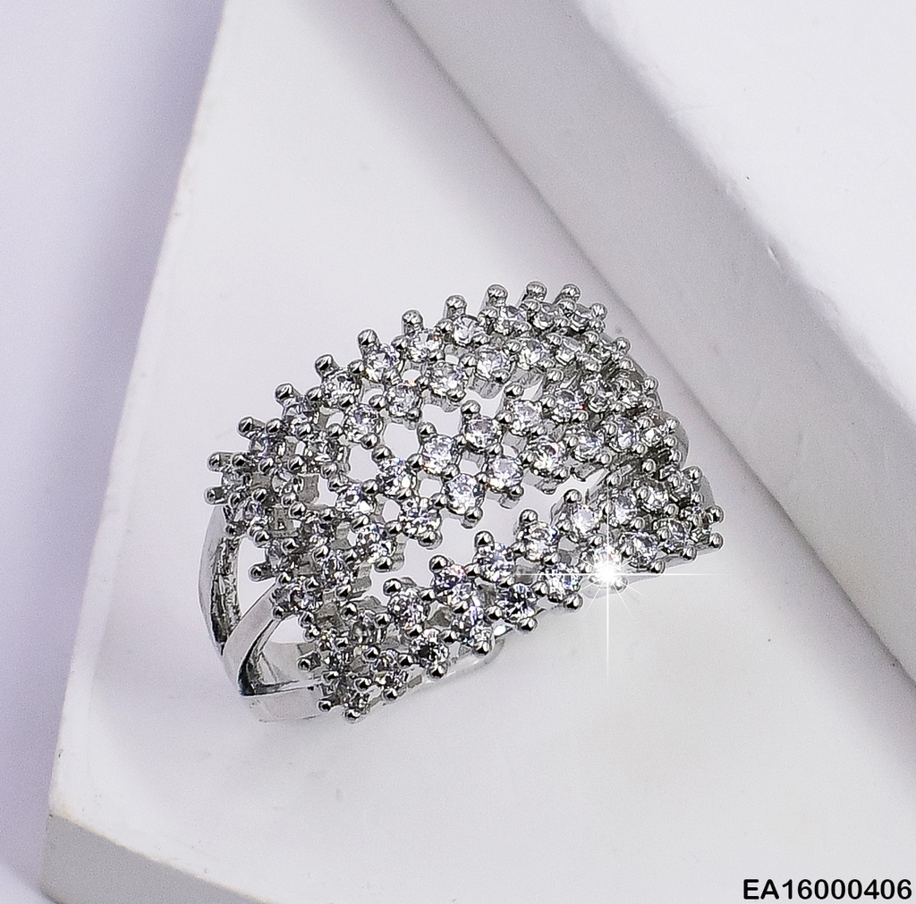 ANILLO PLATD. ZIRCONIAS 006E4368-267