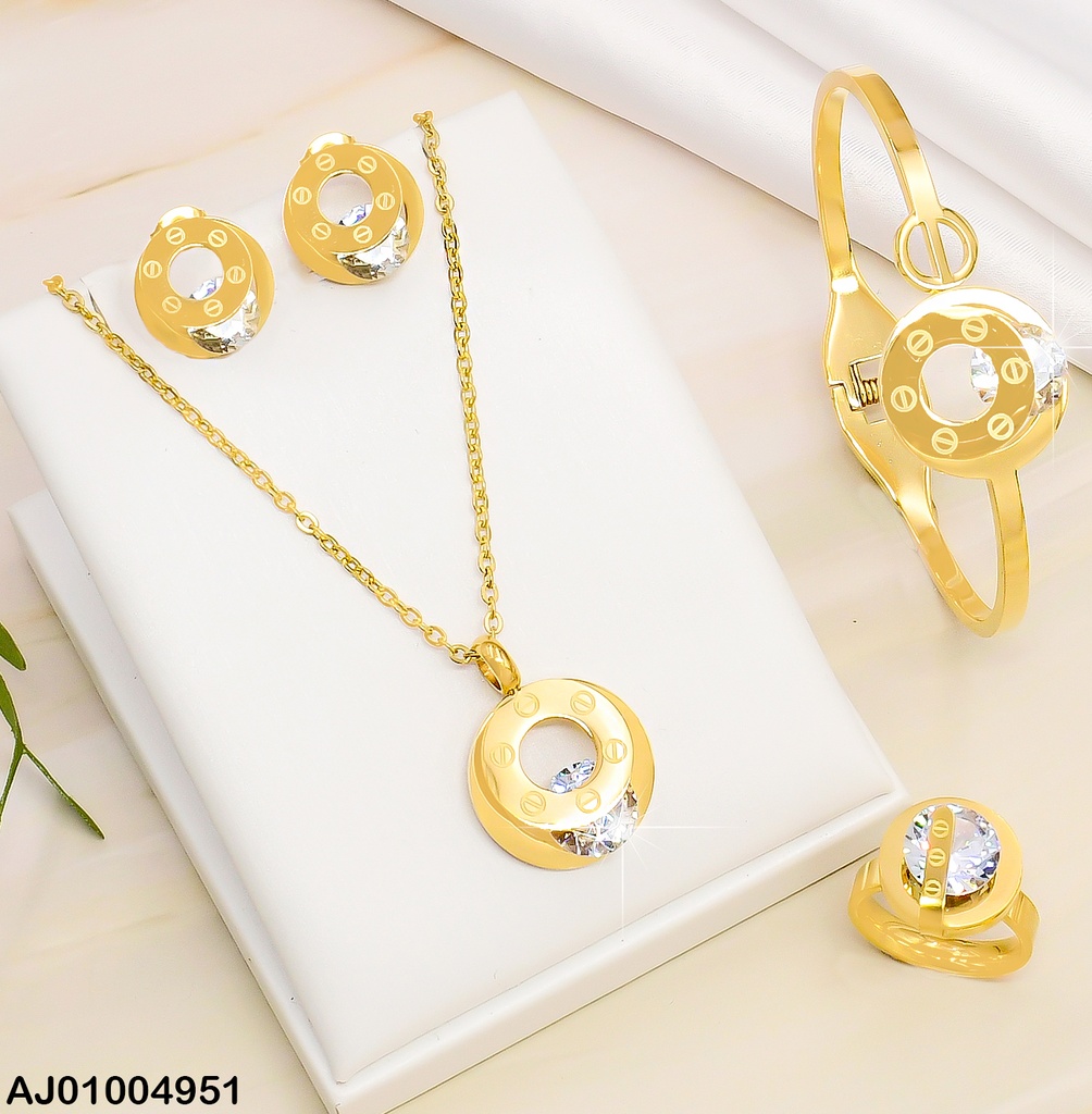 JUEGO CARTIER CIRC.C/ZIRC.BRAZALETE-ANILLO AJ080859-152