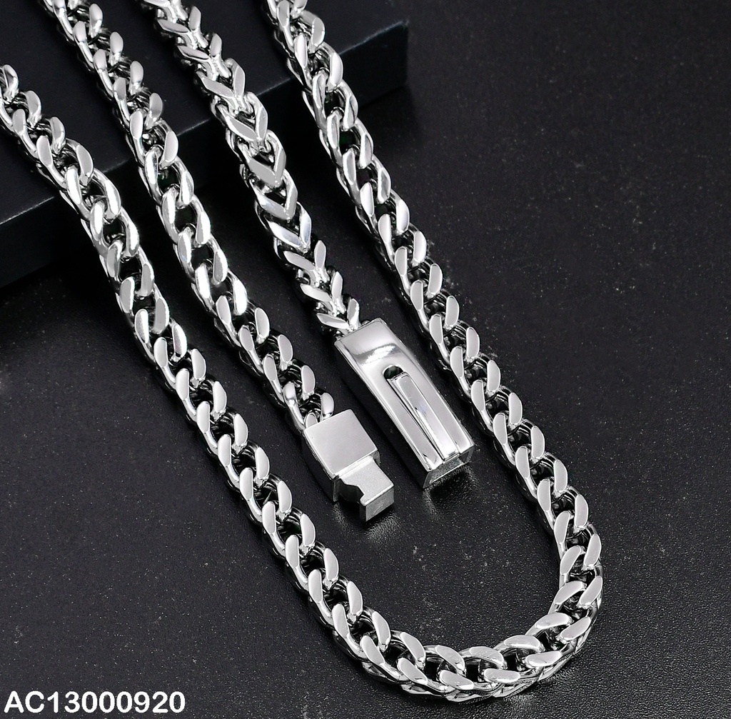 CADENA PLATEADA CANDADO RECTANGULAR AC2N2003096-G029