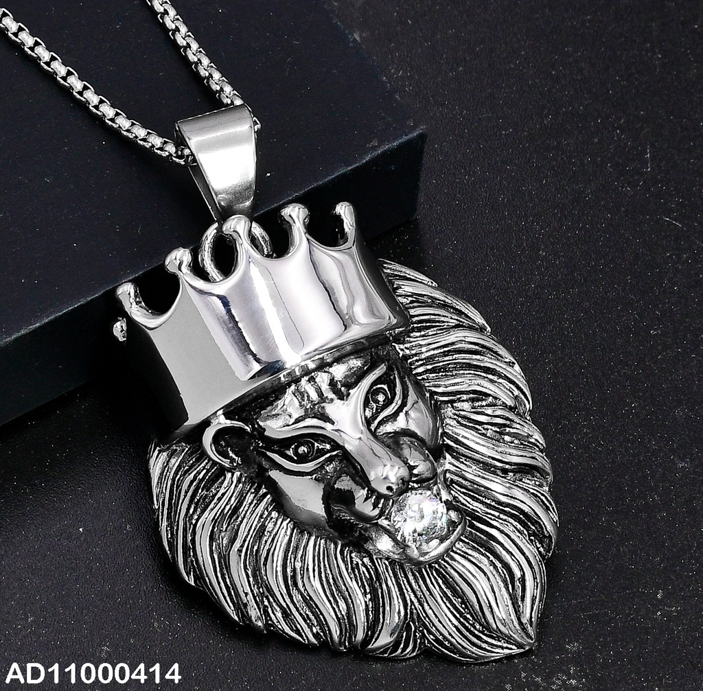 DIJE PLATEADO REY LEON C/ZIRCONIA 080674-106T