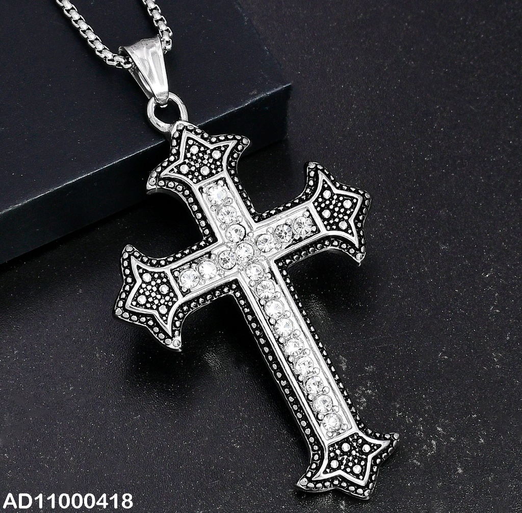 DIJE PLATEADO CRUZ ANTIGUA,ZIRC.CENTRO 080688-106T