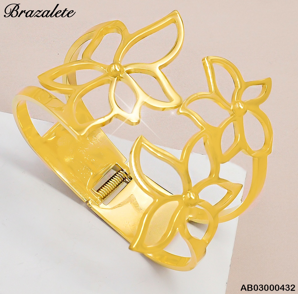 BRAZALETE 3 FLORES LADOS SEMI ABIERTOS 080449-W130