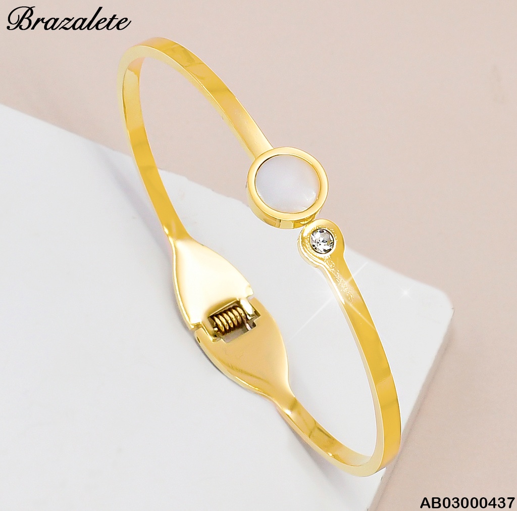 BRAZALETE CIRCULO BLANCO/ZIRCONIA 080455-W130