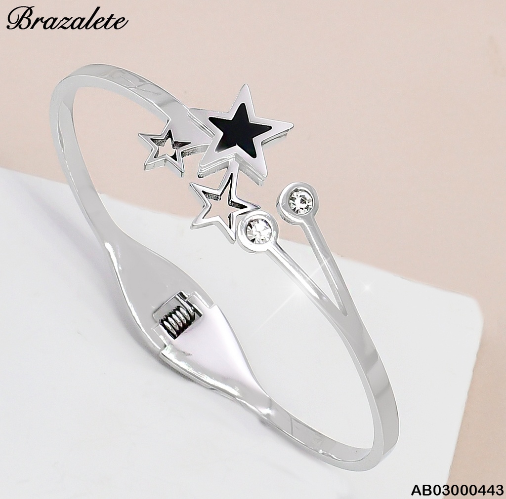 BRAZALETE PLATD. ESTRELLAS ZIRCONIAS 081638-W171