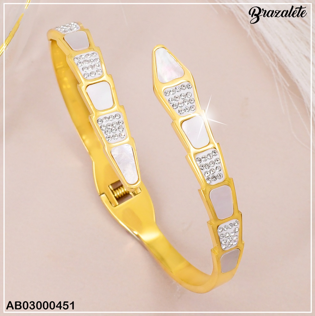 BRAZALETE PUNTAS EXTREMAS NACAR/ZIRC. 080691-W25