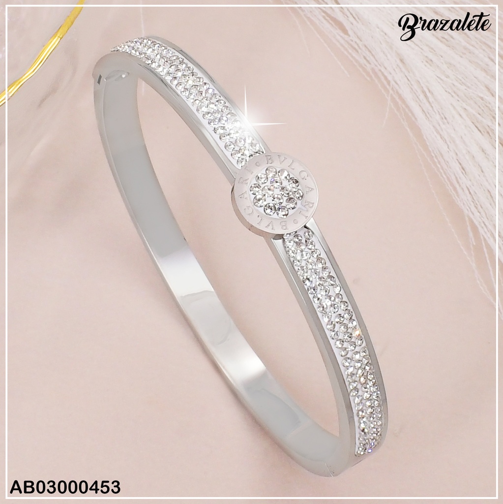 BRAZALETE PLATEADO CARTIER C/ZIRCONIAS AB080517-148