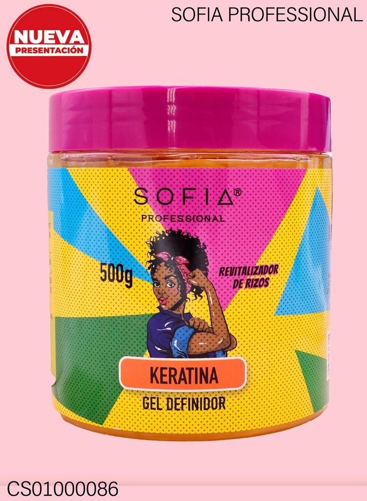 GEL DEFINIDOR DE RIZOS KERATINA SOFIA 500ML