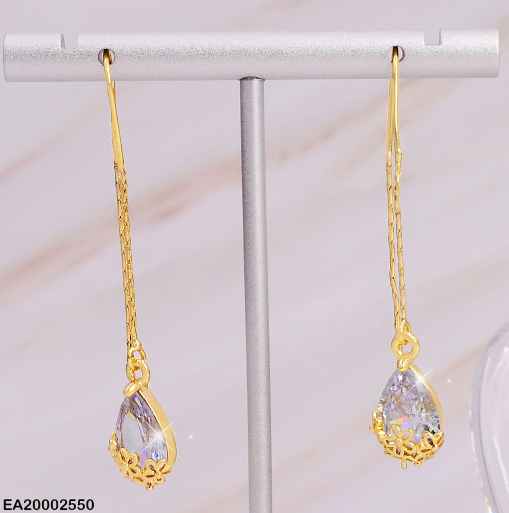 ARETES GOTA ZIRCONIAS FLORES VIOLADORAS EE289-10