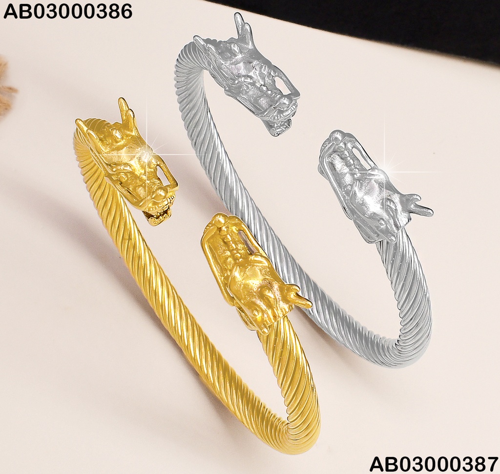 BRAZALETE VARON DOR. AJUSTABLE BA151-208 DRAGONES EXTREM.