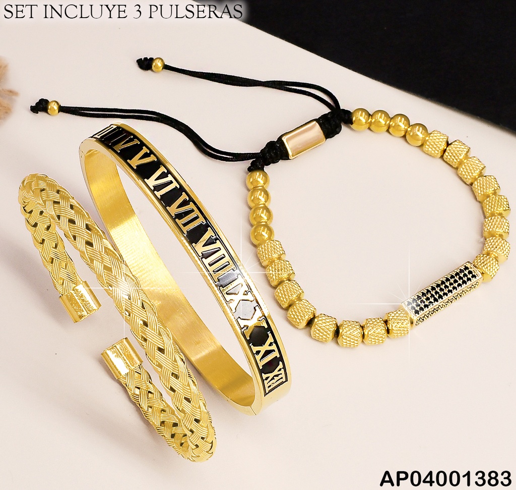 PULSERA (3) VARON BRAZ NO.ROM/🟡/ TRENZ SA450-208