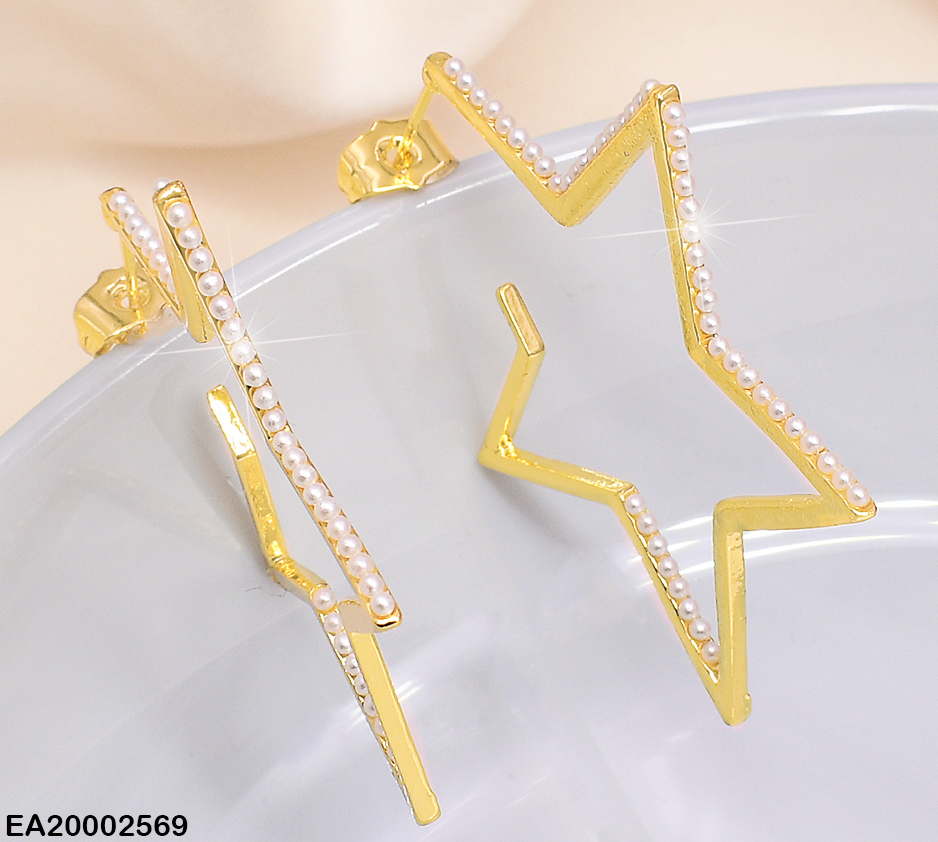 ARETES CROQUIS ESTRELLA C/ PERLA EE442-110