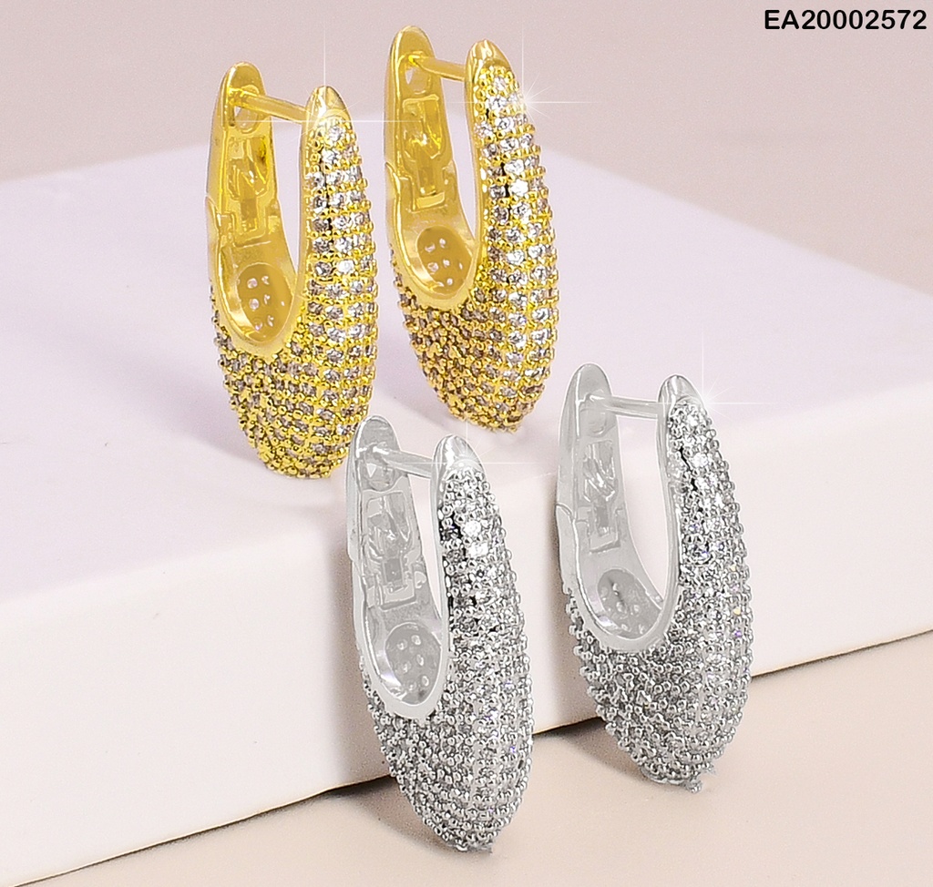 ARETES HUGGIES "U" INFL.PARTE INF. C/ZIRC SURT P9201