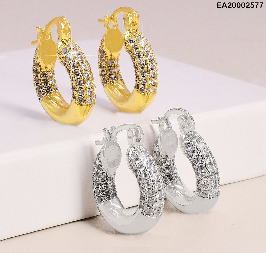 ARETES HUGGIES ARGOLLA INFLADA ZIRC. P9209