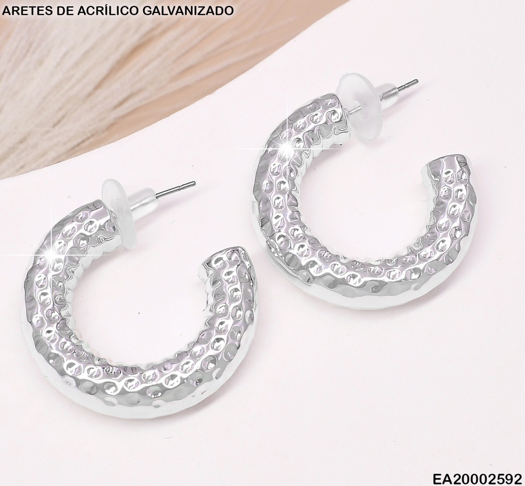 ARETES GALVANIZADOS PLAT.(CCB)"C" INFLADA C/RELIEVES EE613-215