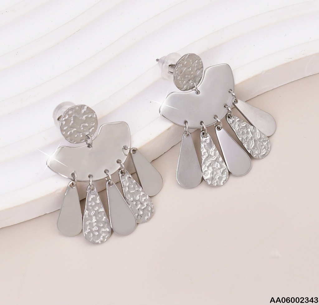 ARETES PLAT. PLACA ANCHA CURVA C/PLACAS🍐 EA400-131