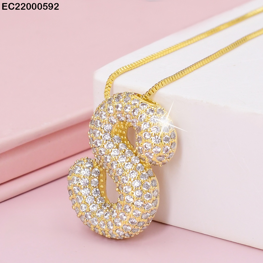 CADENA FINA DIJE LETRA"S"CON ZIRCONIAS  CE095-217