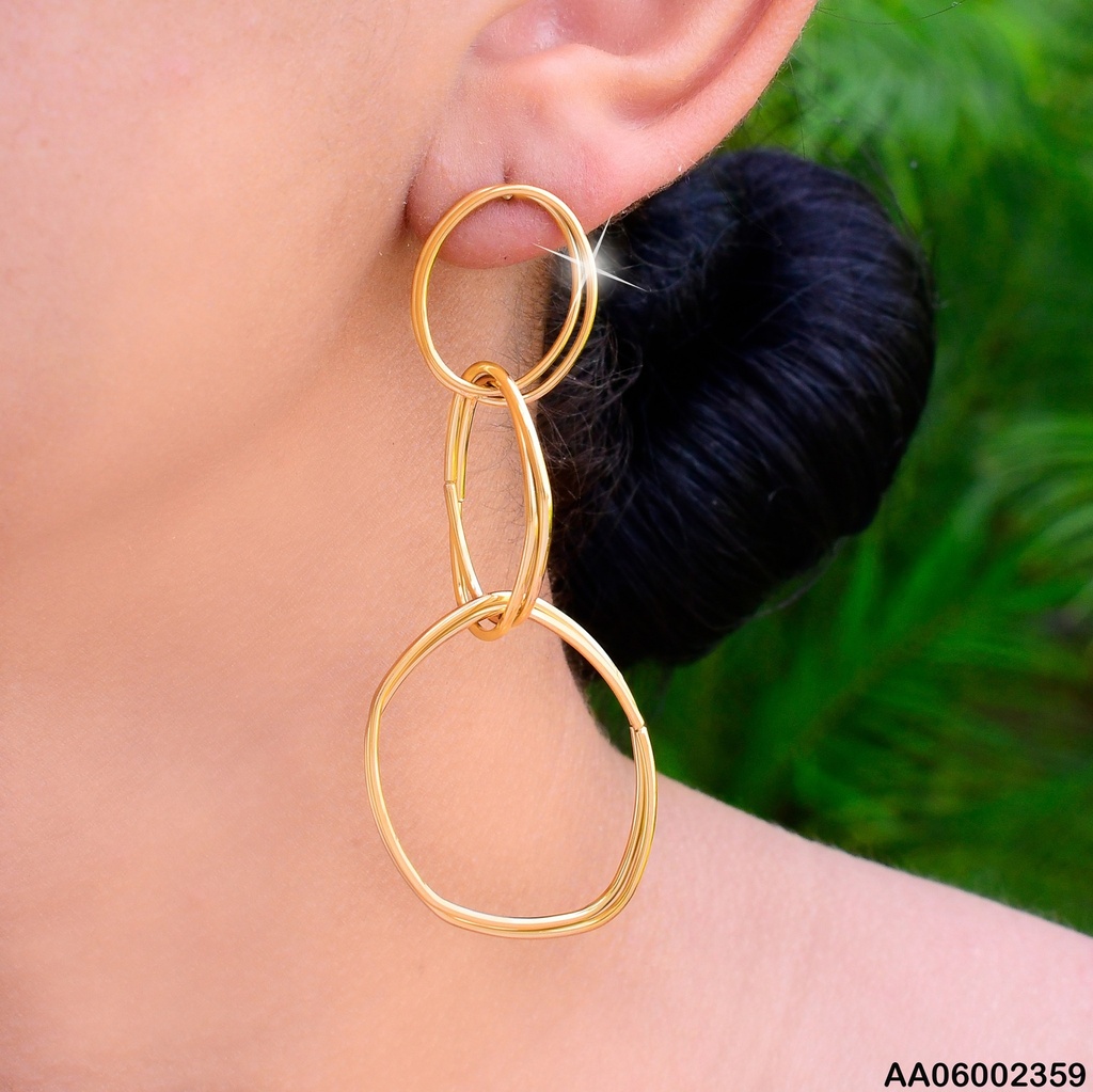 ARETES CIRCULOS DOBLE IRREG.VERTICAL EA546-131
