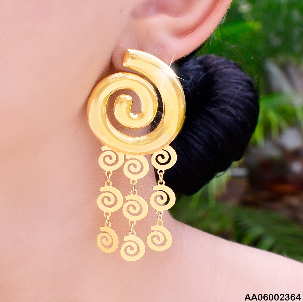 ARETES ESPIRAL GRANDE C/3 LINEAS COLGANTES EE594-45